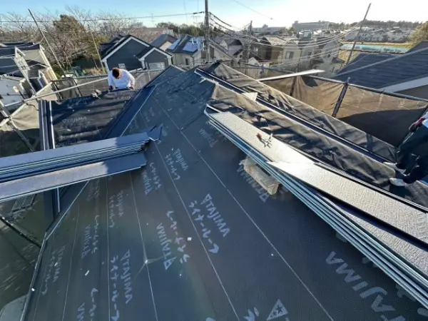 屋根カバー_外壁塗装_船橋市_ルーフィング
